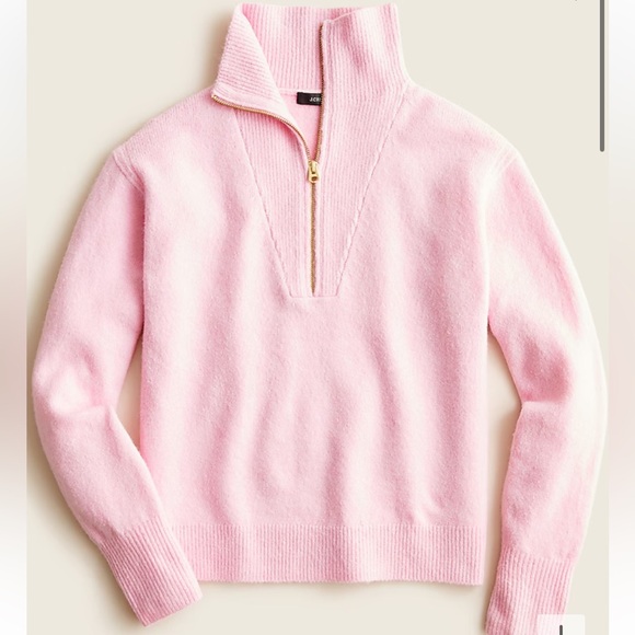 J. Crew Sweaters - J.Crew Half Zip Collar Sweater Pink | Women’s Size S